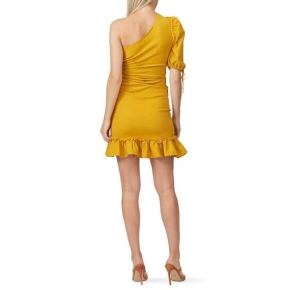 SIMKHAI One Shoulder Asymmetric Denim Dress Size 4 - Picture 3 of 5